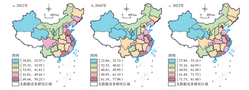 中国各省域区域内协调发展水平空间分布.png